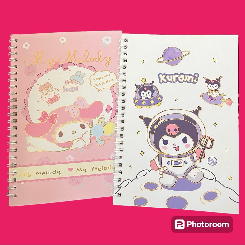 Kuromi and my melody notebooks